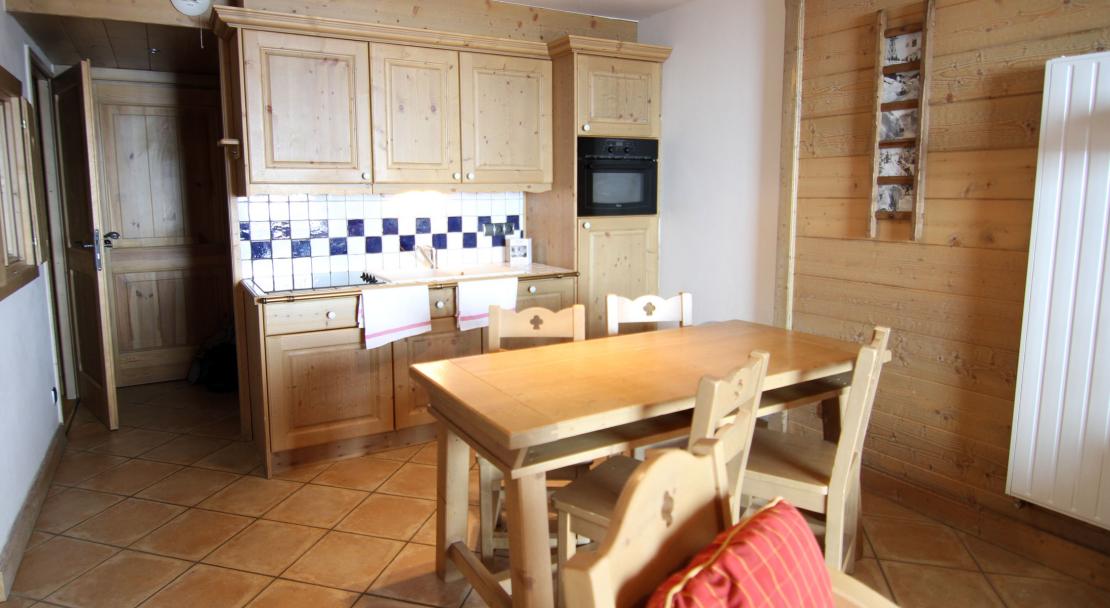 An example of a kitchen at the Ferme du Val Claret
