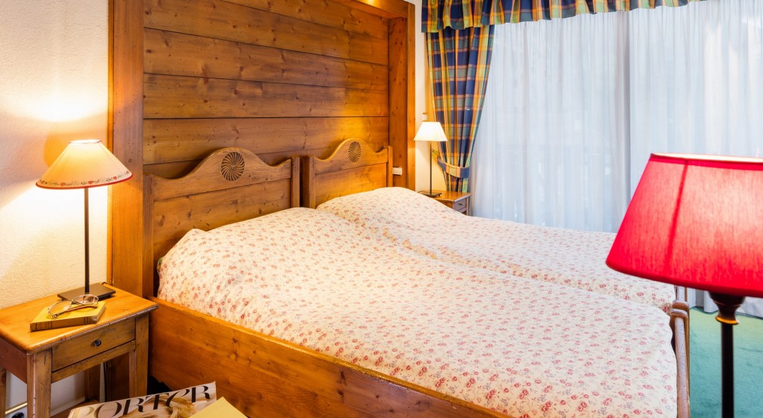 A bedroom at Hotel Les Airelles in Morzine