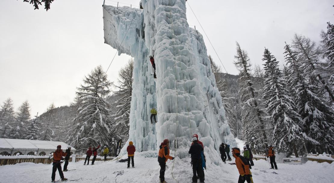 The Ice Tower in Champagny-en-Vanoise, France; Copyright: Tourist Office in Champagny-en-Vanoise